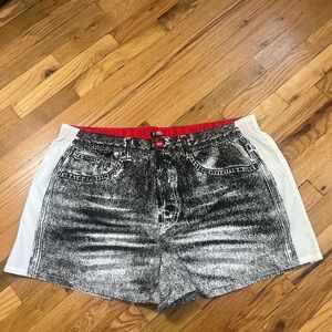Diesel Red and Black Patterned Boxer Style Shorts